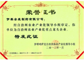 自治州農(nóng)業(yè)產(chǎn)業(yè)化重點龍頭企業(yè)